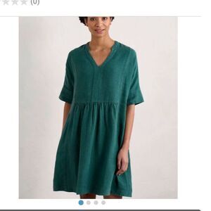 NWT Sea Salt Cornwall Draw Klin Dress Linen Size 4 Dark Wreakage